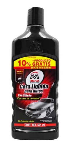 Cera Liquida Para Autos Con Silicon Roja Mas Brillo 