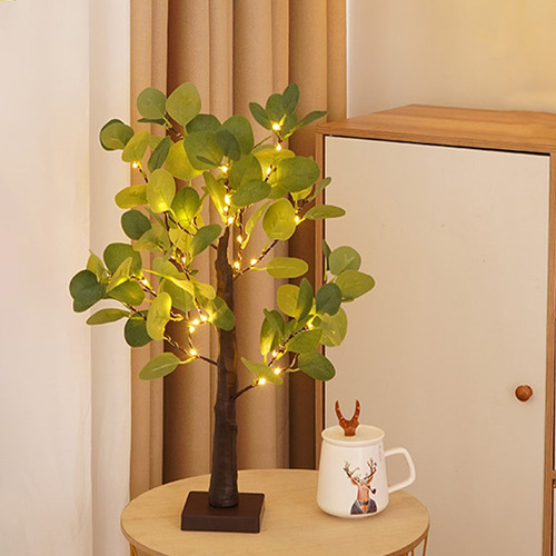 W 1002 Luces Led Con Forma De Árbol Pequeño, Diseño De Hojas