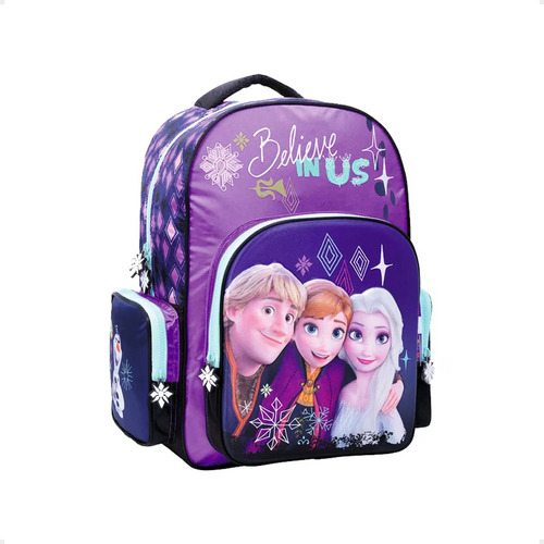 Mochila Frozen Elsa Believe In Us Infantil Escolar 45x30 Cm