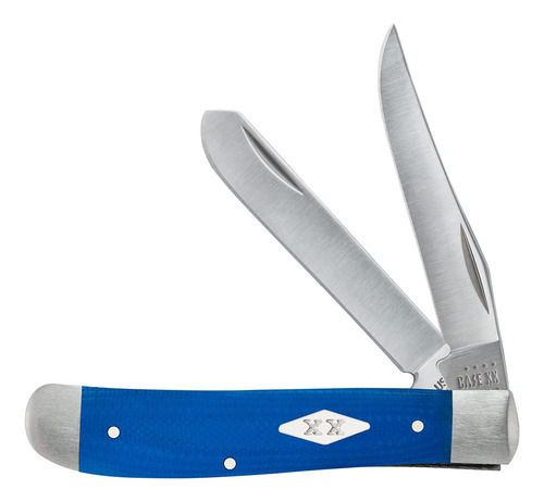 Case Xx Hunting Knives Mini Trapper Blue G-10 Satin Stainles