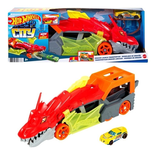 Hot Wheels City Remolque De Dragón