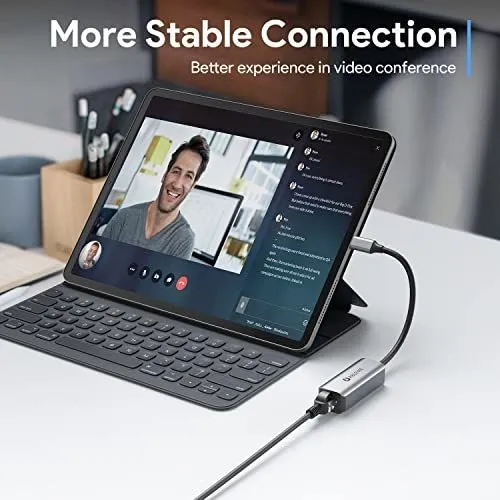 Adaptador Usb C A Ethernet, Ablewe Tipo-c A Rj45 Gigabit Eth