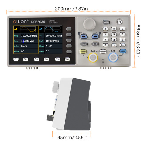 Osciloscopio Generador De Canales Dge2035 De 35 Mhz