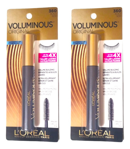 L'oréal Paris Voluminous Rimel Mascara Para Pestañas 2pz