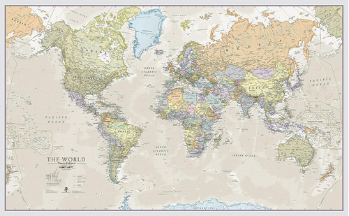 Mapa Mundial Gigante. Póster Del Mapa Del Mundo Grande...