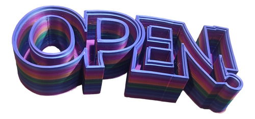 Letras Open (abierto) Impresión 3d