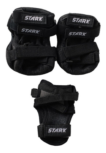Imagen 2 de 5 de Kit Protecciones Black Stark P/ Rollers,skate. En Gravedad X