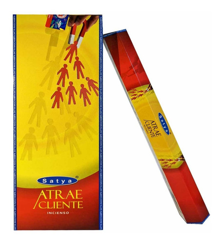 Incienso Atrae Clientes Hexag. Premium Satya Varita Blanca