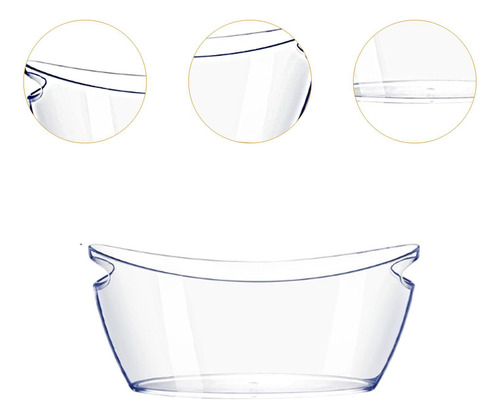 Cubo De Hielo Transparente Para Enfriar Vino Y Champán, Con