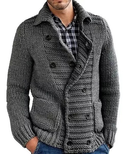 Chaqueta De Punto Tipo Cárdigan De Invierno Para Hombre