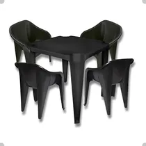 Comprar Conjunto 1 Mesa E 4 Cadeiras Poltronas Plastico Buffet 182kg