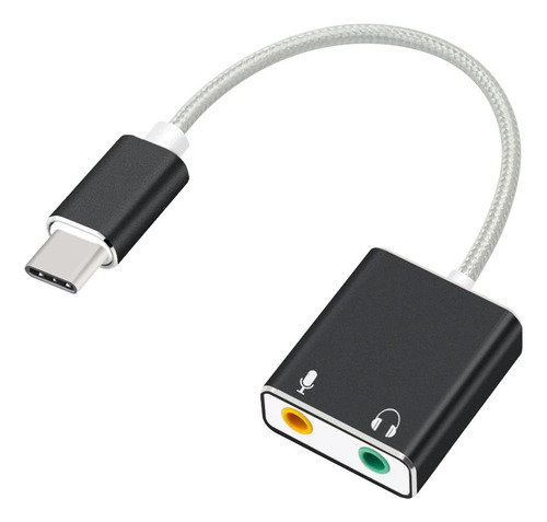 Tarjeta Adaptador Audio Sonido 7.1 Usb 2.0 Cable Externa Color Negro