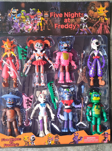 Juguete Five Night At Freddy's 8 Personajes Luces