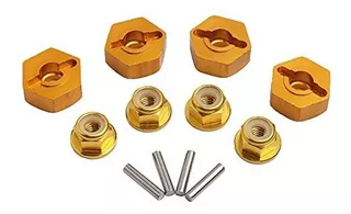 Gdool 12mm Wheel Hex Hubs Drive Adapter 5mm Thick - Gold