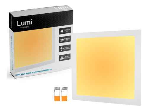 Luminária plafon led de teto Lumi Rfe:6439 Luminario Painel Led Plafon Solis 110V/220V