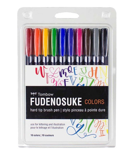 Marcadores Tombow Fudenosuke ( Set 10 Colores )