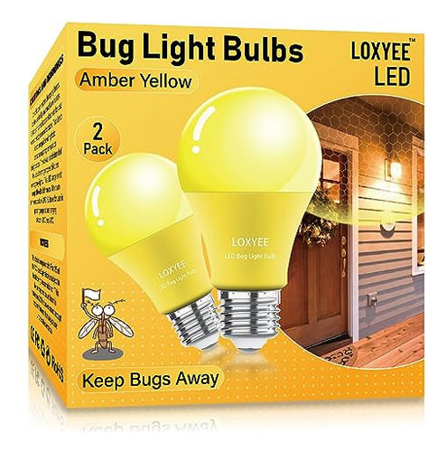 A19 Yellow Bug Light Bulbs Outdoor Amber Bug Lights For...