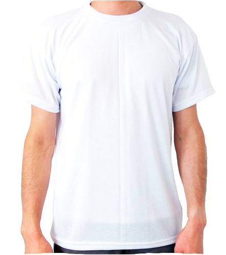 Camiseta Blanca Sublimacion 100% Poliester Tacto De Algodon!