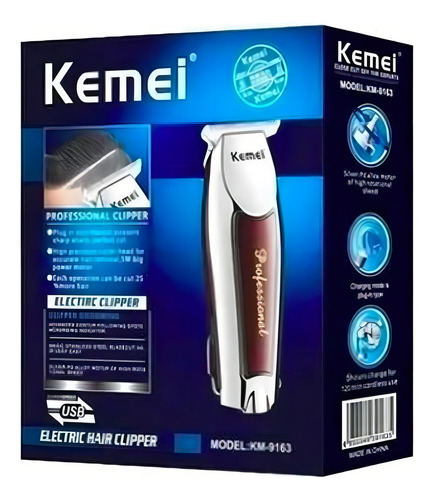 Kemei Profissional Kemei KM-9163 plateada 220V