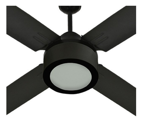 Imagen 2 de 9 de Ventilador de techo Protalia 3418 negro con 4 palas de metal 220 V