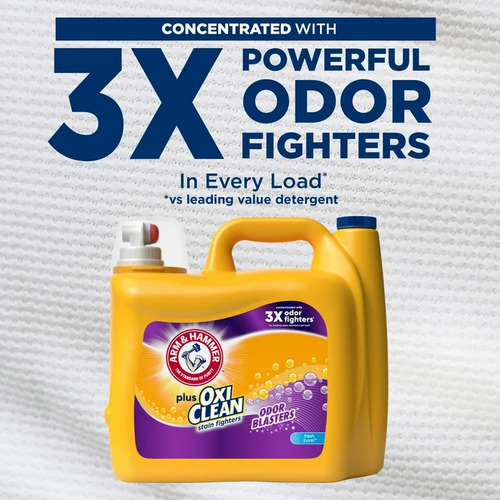 Detergente Liquido Americano Con Oxiclean 4.92l Oddor Blast