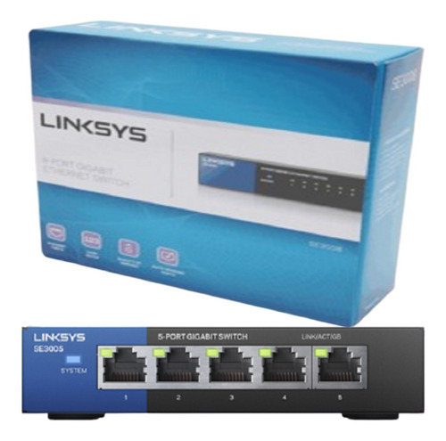 Switch Linksys Se3005 5 Pts 10/100/1000 Gigabit