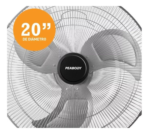Ventilador De Pie Peabody Pe-vp250 Palas De Metal 20 130w Cantidad de aspas 3 Color de la estructura Plata Color de las aspas Plata Diámetro 20
