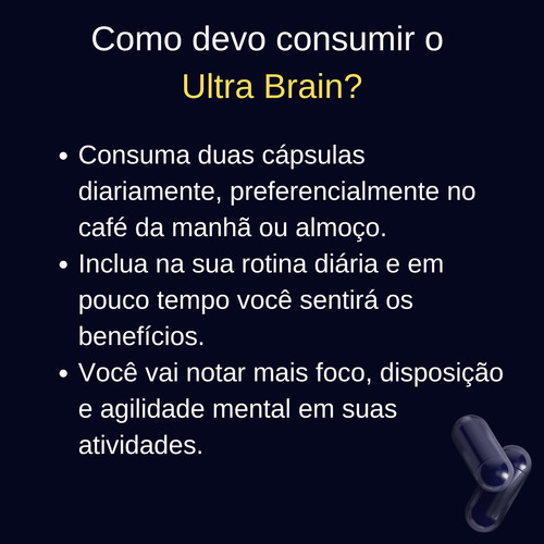 Ultra Brain Colina Magnésio Alta Performance Mental Foco Sabor Without Flavor 150 g