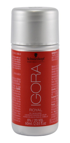 Schwarzkopf Igora Royal Água Oxigenada 20 Volumes 60ml