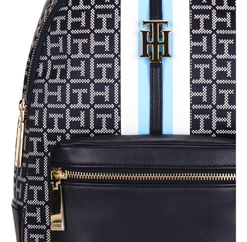 Mochila Tommy Hilfiger Para Mujer 69j7052 Color Azul Diseño De La Tela Talla Única