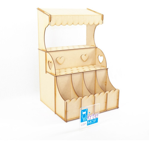 Imagen 8 de 10 de Kit Candy Bar J Mesa De Dulces Cupcakes Muebles Para Fiesta