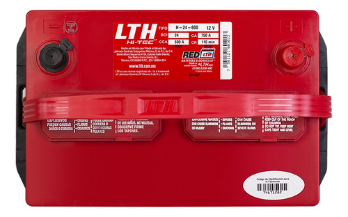 Batería Lth Lexus Gs350 2007-2013 - H-24-600
