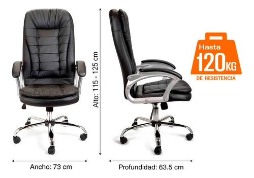 Sillón Giratorio Zurich Negro