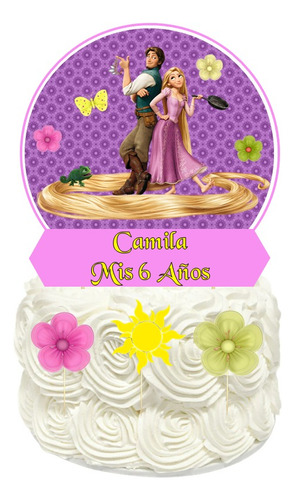 Combo Cotillón 15 Bolsitas Stickers Banderín Rapunzel