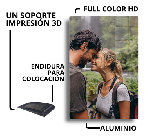 Cuadros Personalizados Metálicos + Soportes 20x15cm Full Color Hd