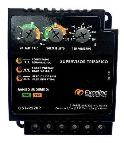 comprar Protector Supervisor De Voltaje Trifasico Exceline 220v