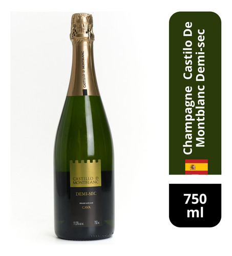 Espumante Branco Castillo De Montblanc Demi-sec - Cava 750ml
