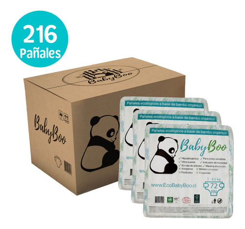 Babyboo Pañales Ecológicos  Y Biodegradables - Talla Rn