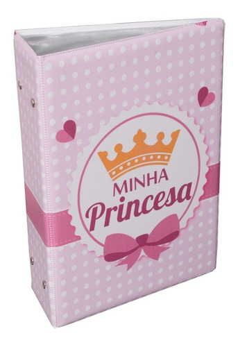 Álbum P/ 500 Fotos 10x15 Minha Princesa Rosa Infantil Bebê