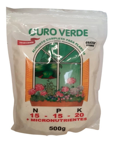 1 Ouro Verde Fertilizante Para Plantas/500 Gr N.p.k 15.15.20