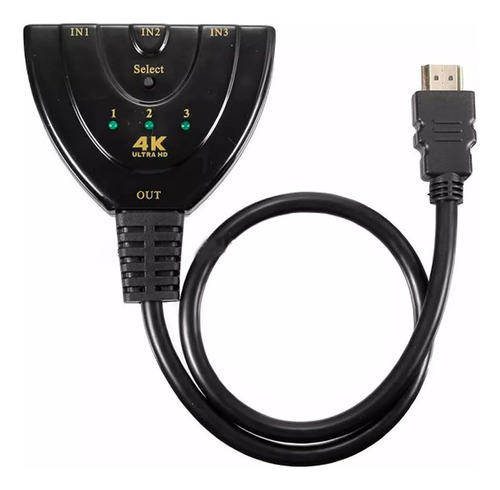 Switch De Video Hdmi 4k Delta De 3 Entradas A 1 Salida