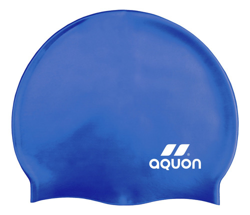 Gorra Aquon Natación Silicona Elástico Pileta Gorro Color Azul
