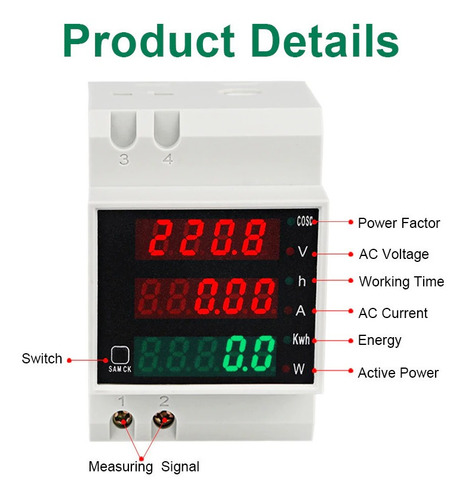 Probador Factor De Potencia Corriente Energía Voltaje