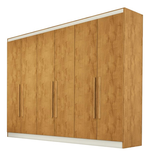 Guarda Roupa Casal 6 Portas 4 Gavetas Mdf Oslo Made Marcs Cor Peroba