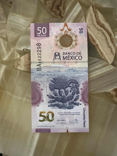 Billete De 50 Pesos Ajolote Serie Ba Original México