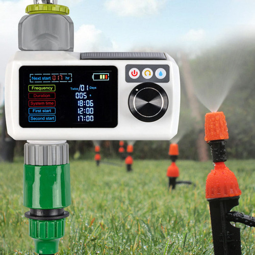 Temporizador De Agua Solar Inteligente Para Riego Automático Negro