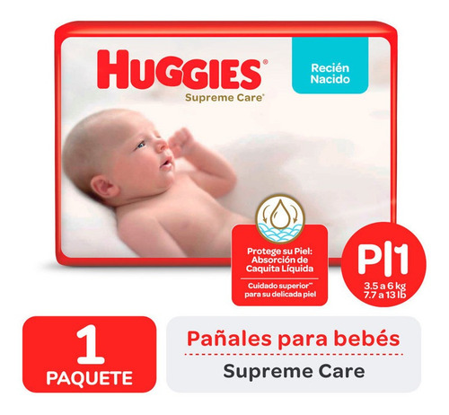 Pañales Huggies Supreme Care Ahorrapack P X 50 Unidades