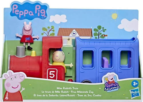 Imagen 2 de 10 de Peppa Pig En El Tren De La Señorita Miss Rabbit F3630 Ed