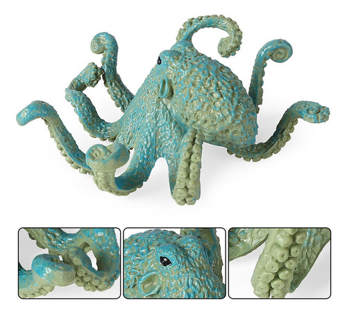 Nova Animal Model Figures Playset Plástico For Pulpo Azul B