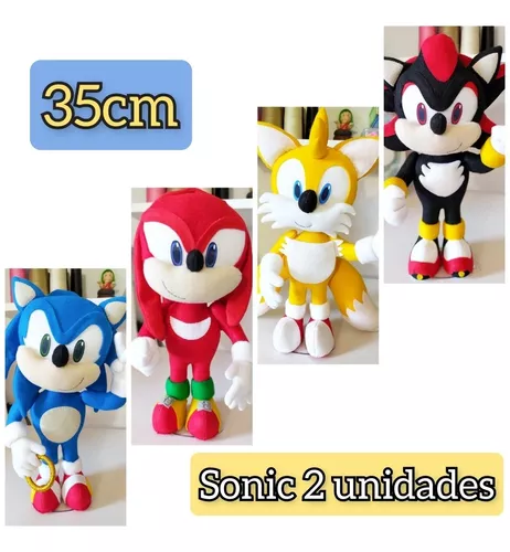 Bonecos Sonic Feltro 35 Cm 2 Peças